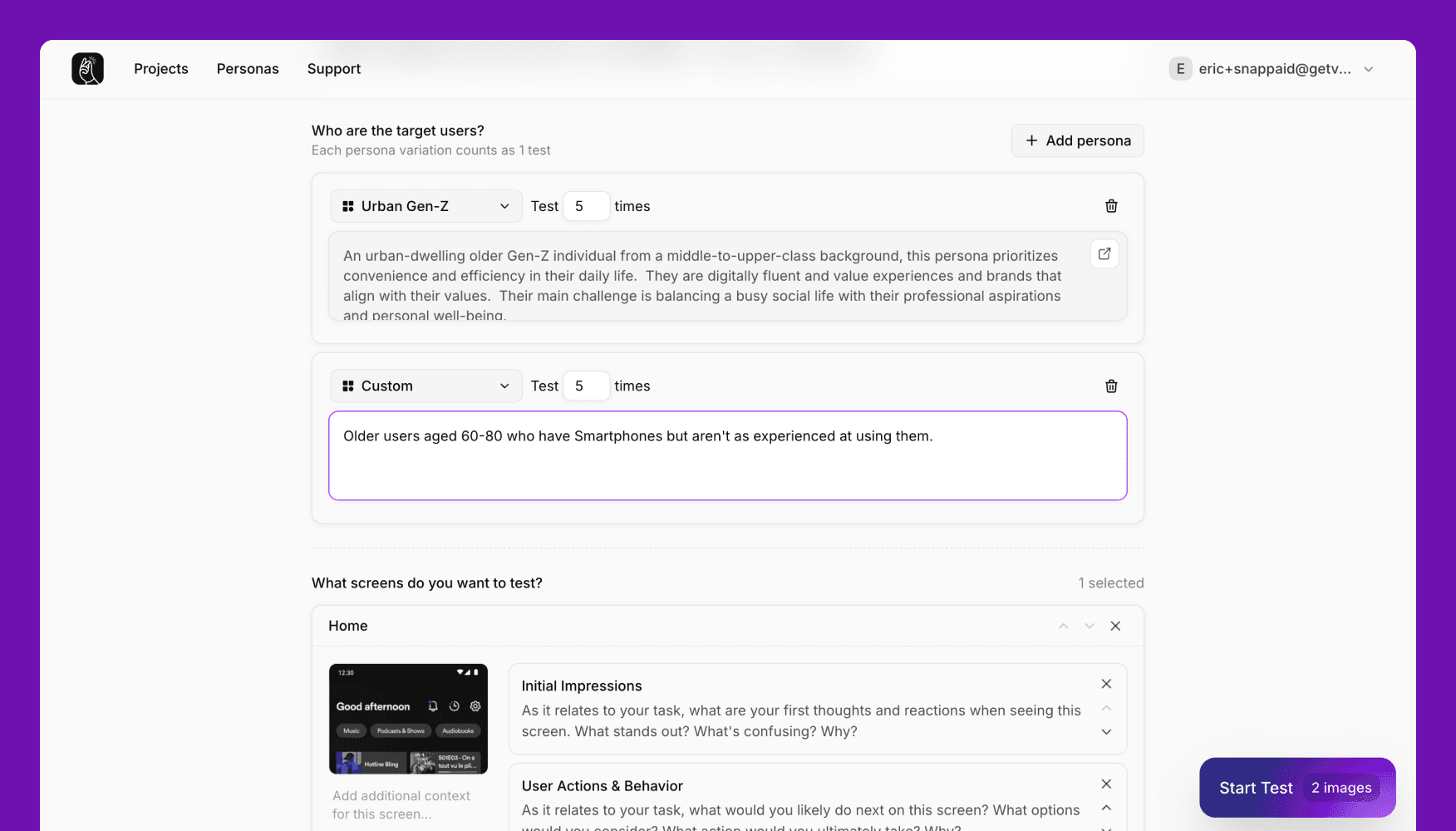 Multi-user Figma testing interface
