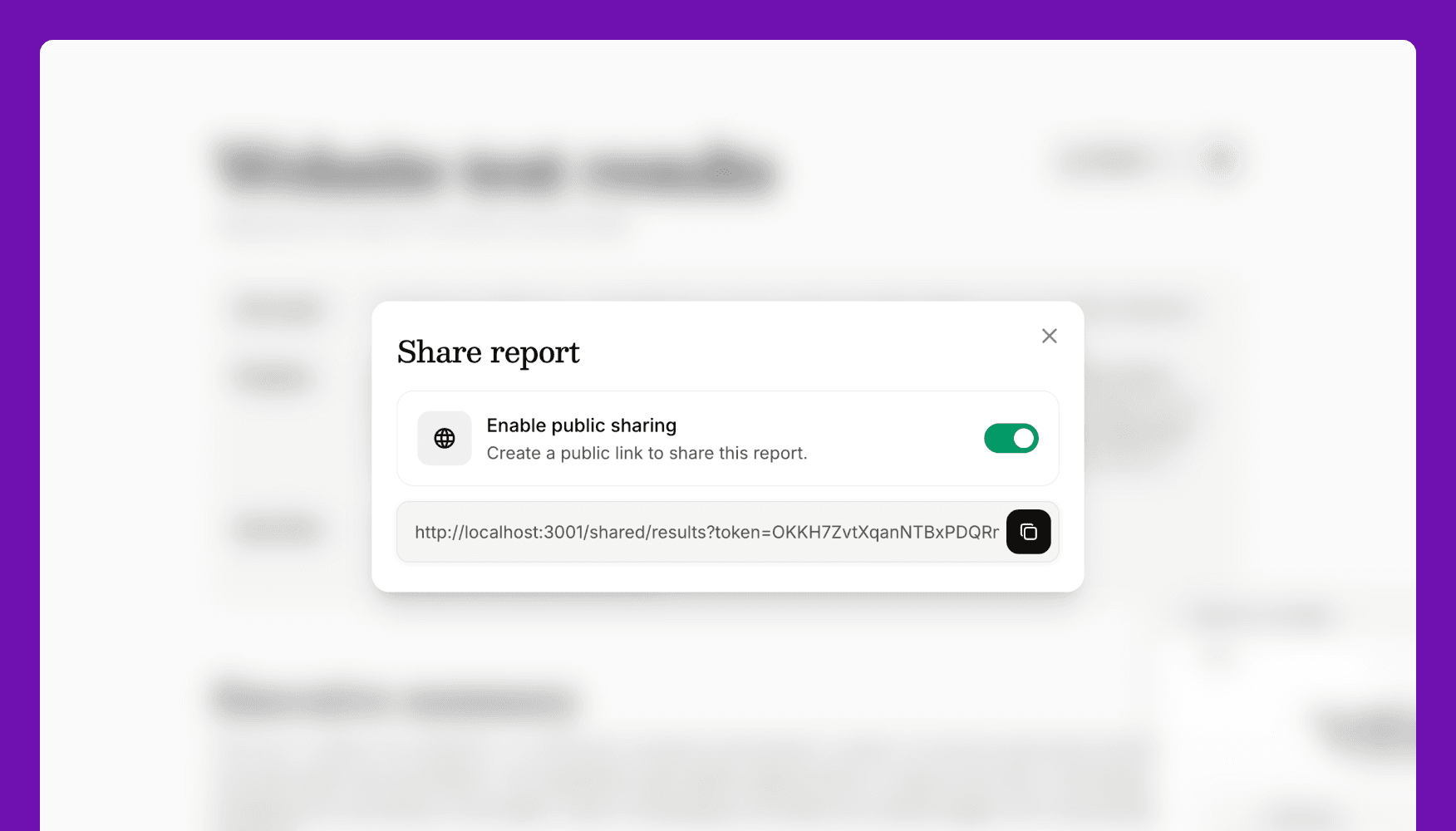 New website testing flow interface